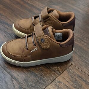 Sperry Brown Kids Sneakers with Velcro